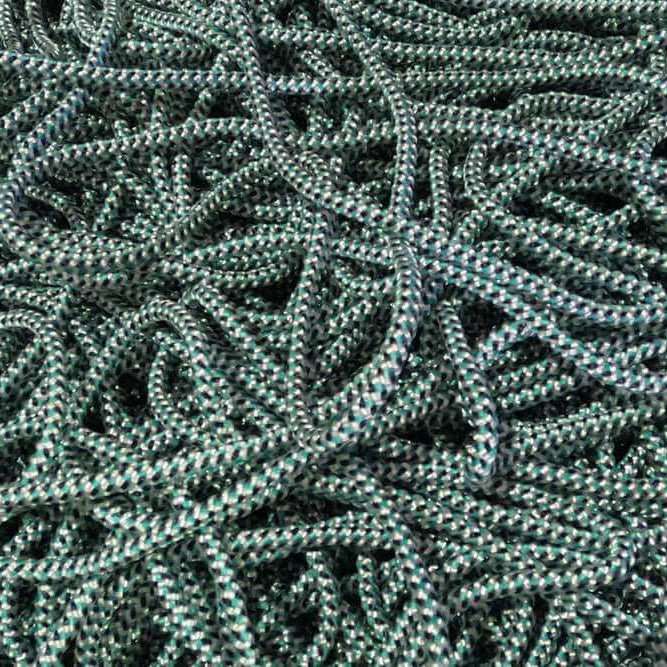 4mm Braided Lead Core Rope Top Applications and Benefits showcased in a tangled array of high-quality braided rope.