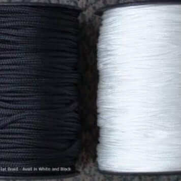 500gram Spool 4.0mm White Nylon Flat Braid