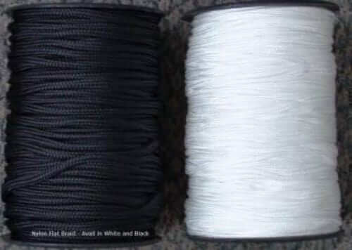 2.0mm White Nylon Flat Braid Spool