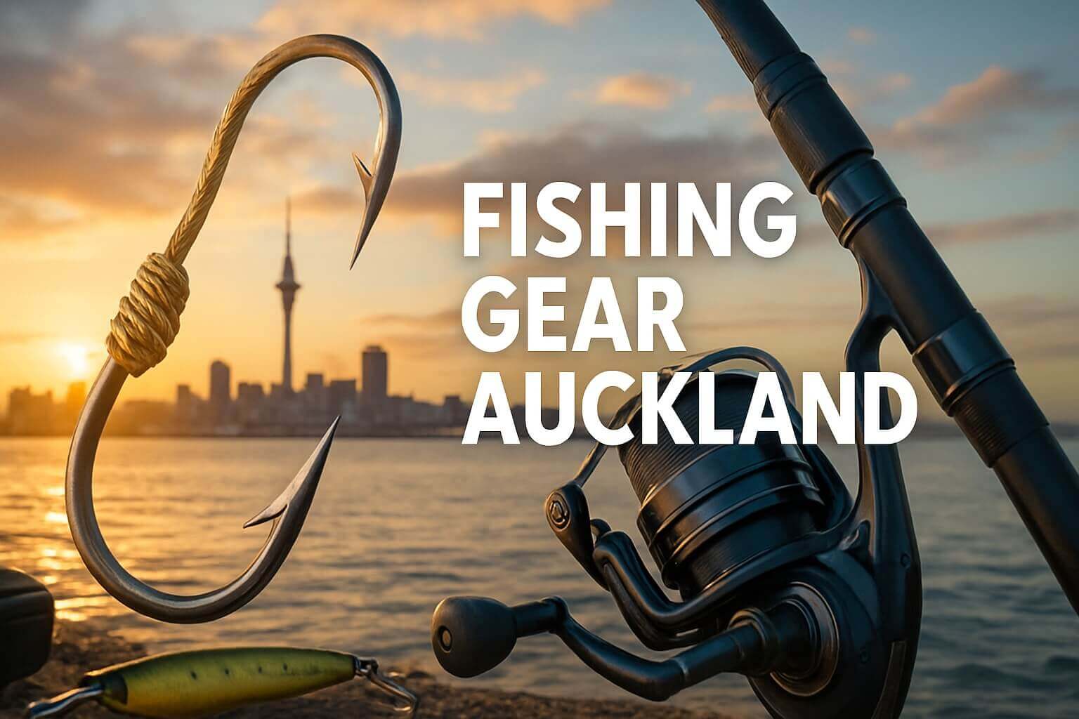 Fishing Gear Auckland Guide Your Expert Handbook for 2026 with fishing gear at sunset.