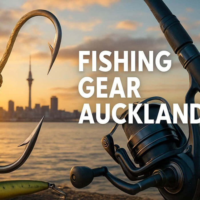 Fishing Gear Auckland Guide Your Expert Handbook for 2026 with fishing gear at sunset.