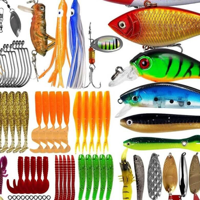 Fishing Lures & Tackle in New Zealand with various types of lures, hooks, and tackle components.