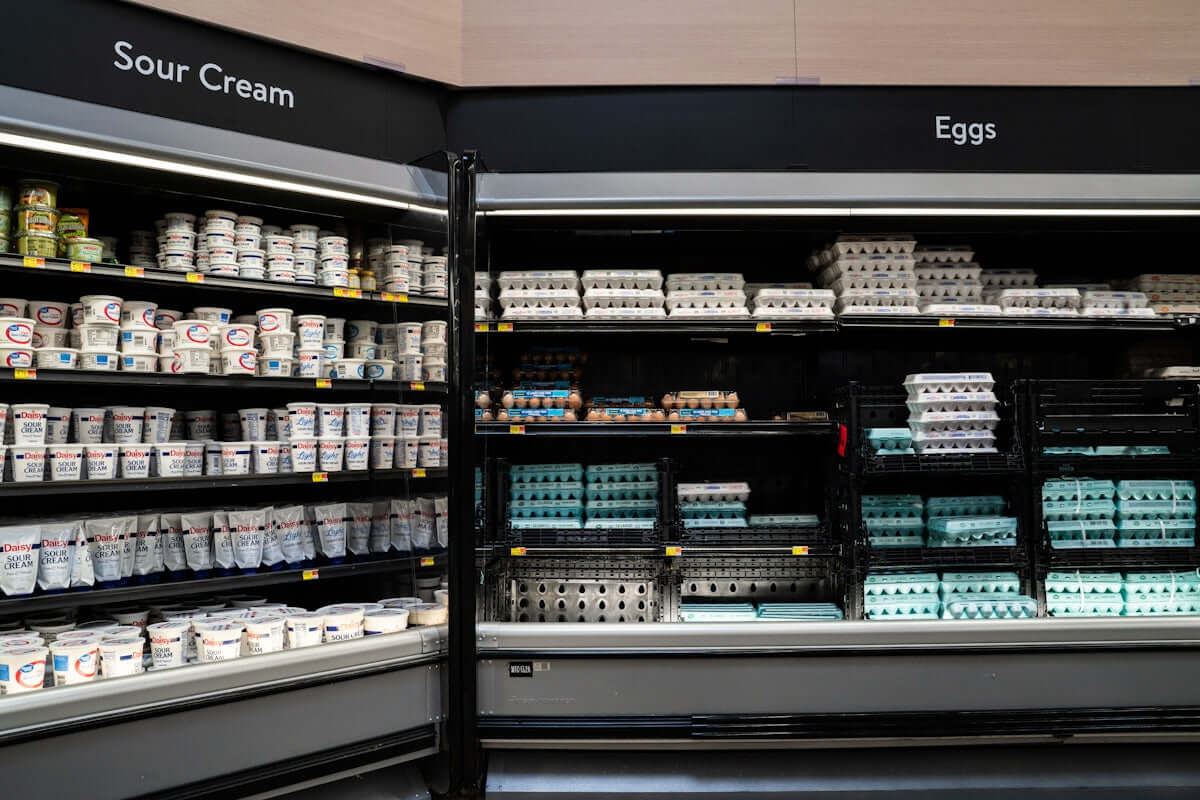 Exploring the Benefits of CRC Products in grocery store dairy and egg section.