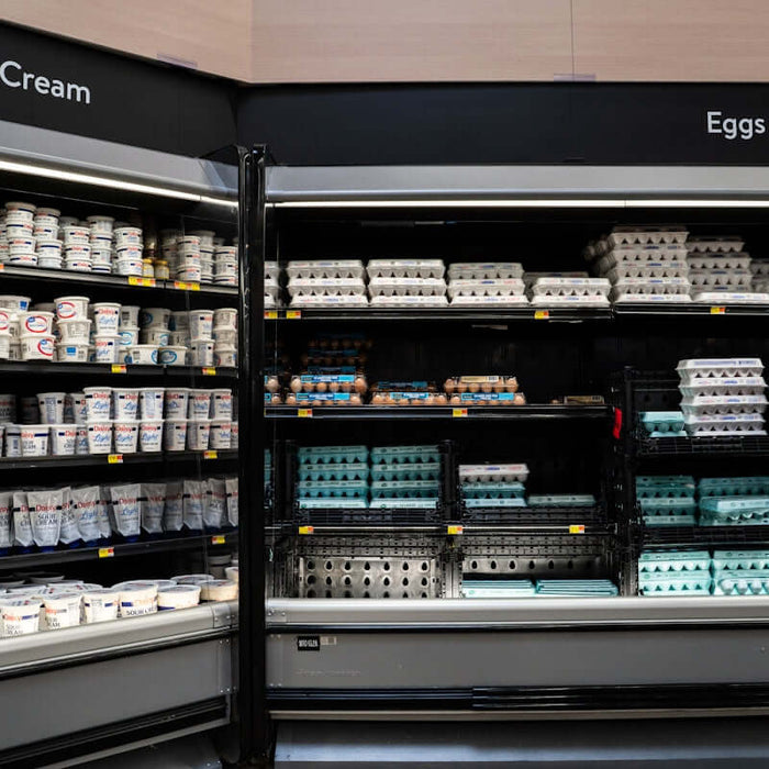 Exploring the Benefits of CRC Products in grocery store dairy and egg section.