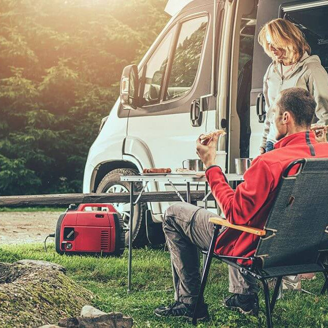 RV Supplies NZ essentials for comfortable camping with friends by an RV.