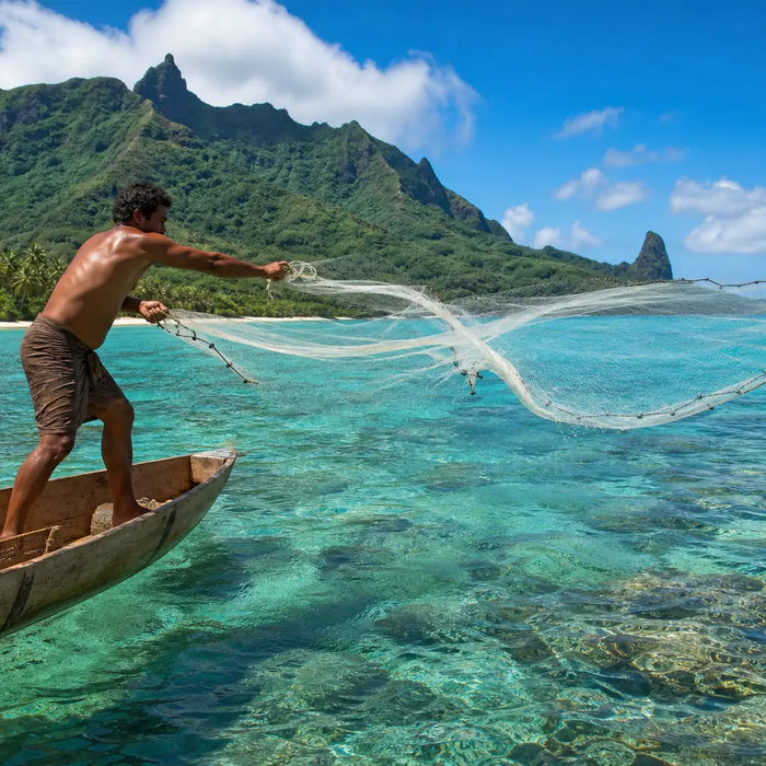 Flounder and Pacific Island Unslung Mesh - Action Fishing Nets