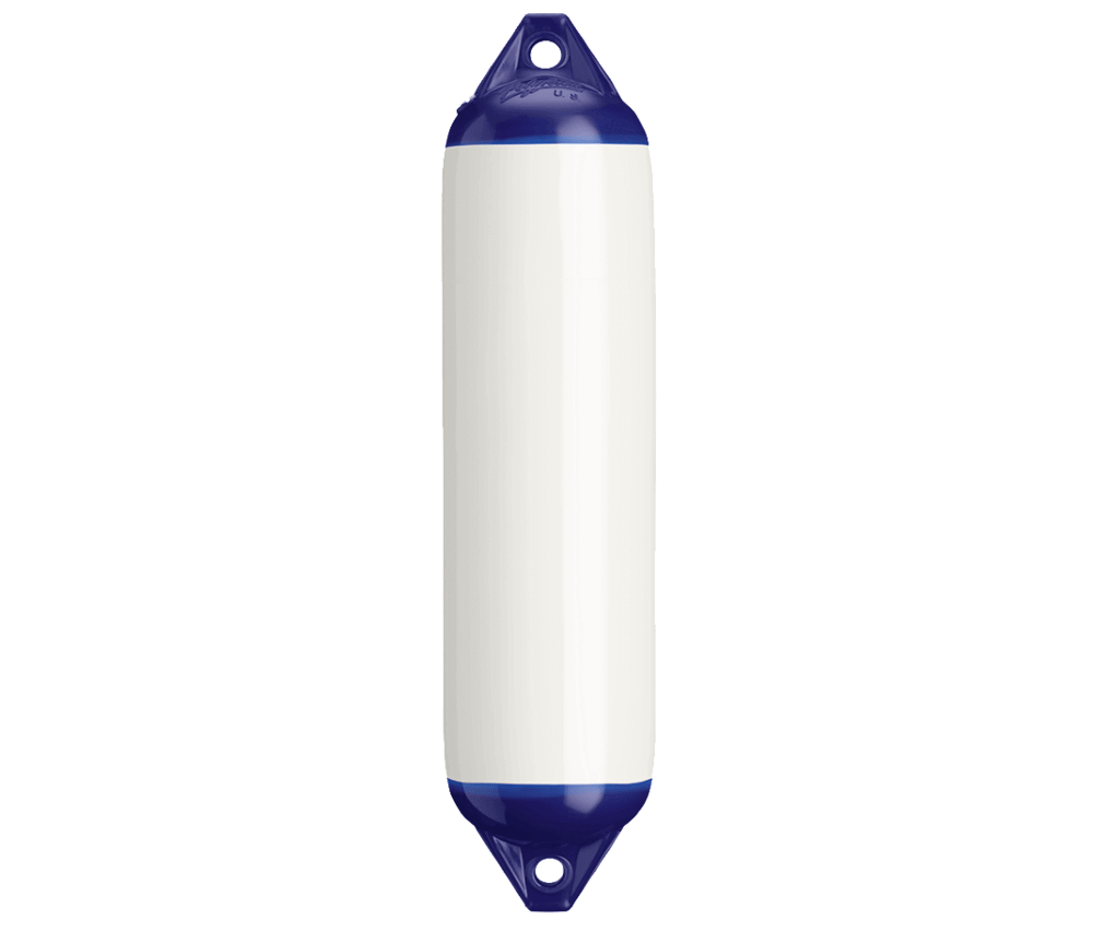 Prolonging Your Boat's Life with Polyform Fenders - High-quality blue and white fender for boating protection.