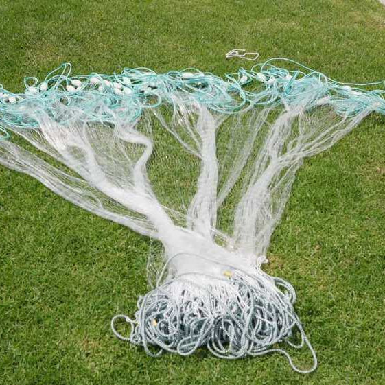 Enhance Your Fishing Success With 2.5 Inch Herring Bait Nets spread out on green grass.
