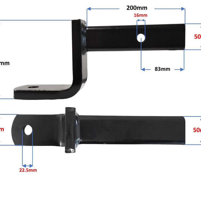 Benefits of the Towball Mount 2500KG for Towing Excellence, showcasing dimensions of the mount.