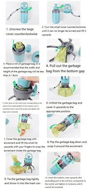 DogTreatNZ Portable Pooper Scooper With Case For Easy Dog Waste Cleanup Portable Pooper Scooper With Case for Easy Cleanup