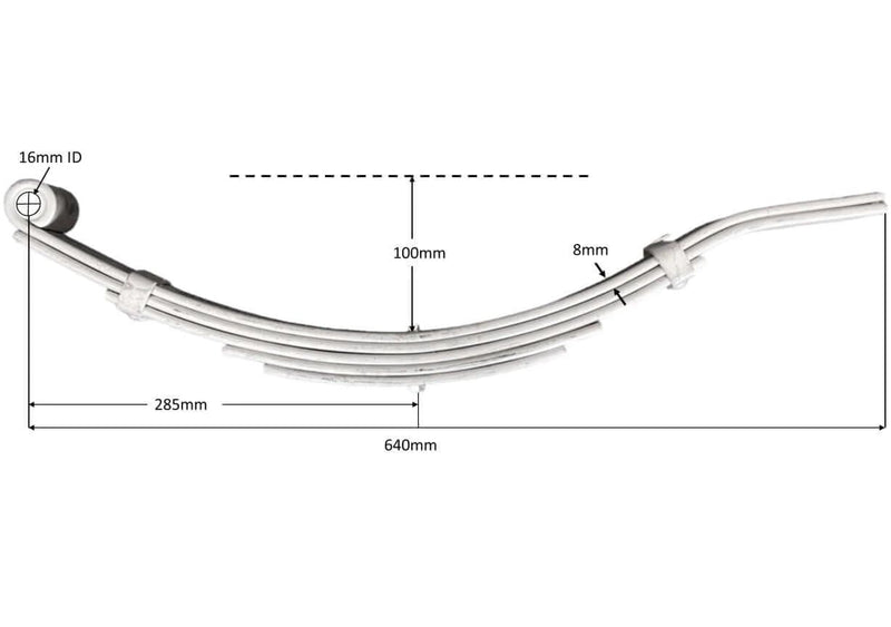 Trojan Multi-Leaf Short Slipper Spring 5LF 2000kg Pair For Heavy-Duty Trucks And Trailers – view 1
