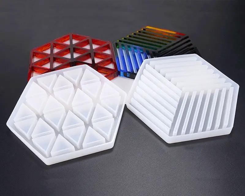 Resin Art NZ Moulds Coaster Moulds - Hollow Hexagonal Coaster Moulds - Hollow Hexagonal | NZ