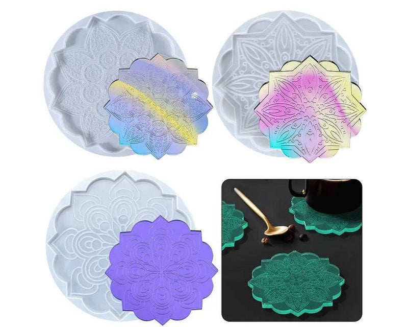 Resin Art NZ Moulds Coaster Moulds - Mandala Coaster Moulds - Mandala | NZ