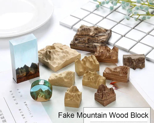 Fake Mountain Resin Epoxy Craft Wood Natural Snow Mountain Dried Flower Resin Decorative Craft DIY Ring Pendant – view 1