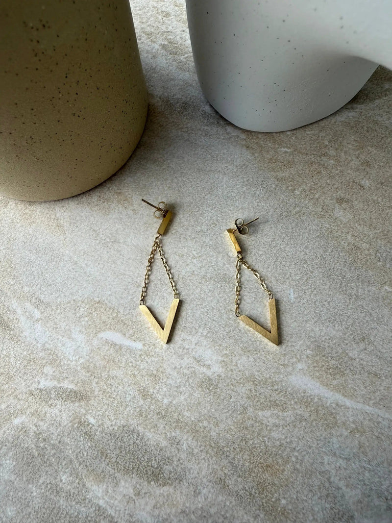 Tahana Jewellery Earrings Kōrama V Gold Earrings Kōrama V Gold Earrings