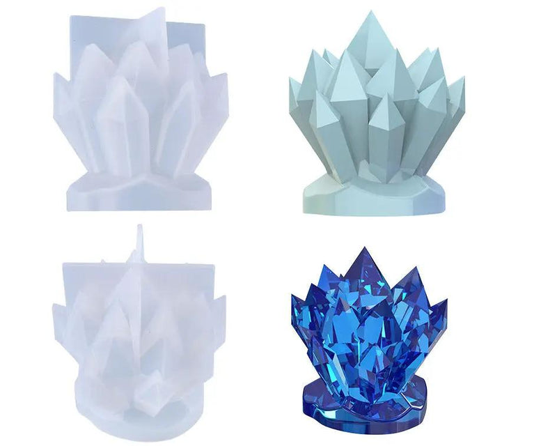 Candle Casting Mould with Resin, Cement, Candle - Crystal Cluster – view 3