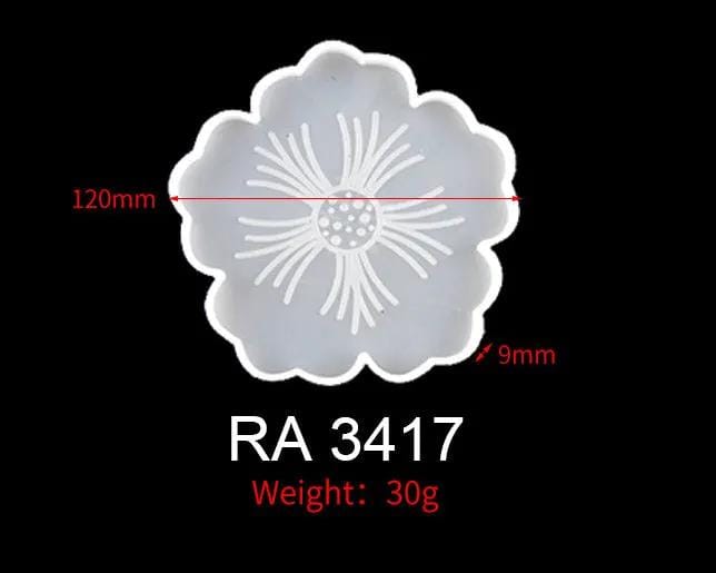 Resin Art NZ Moulds Coaster Moulds - Flower Small Coaster Moulds - Flower Small | NZ