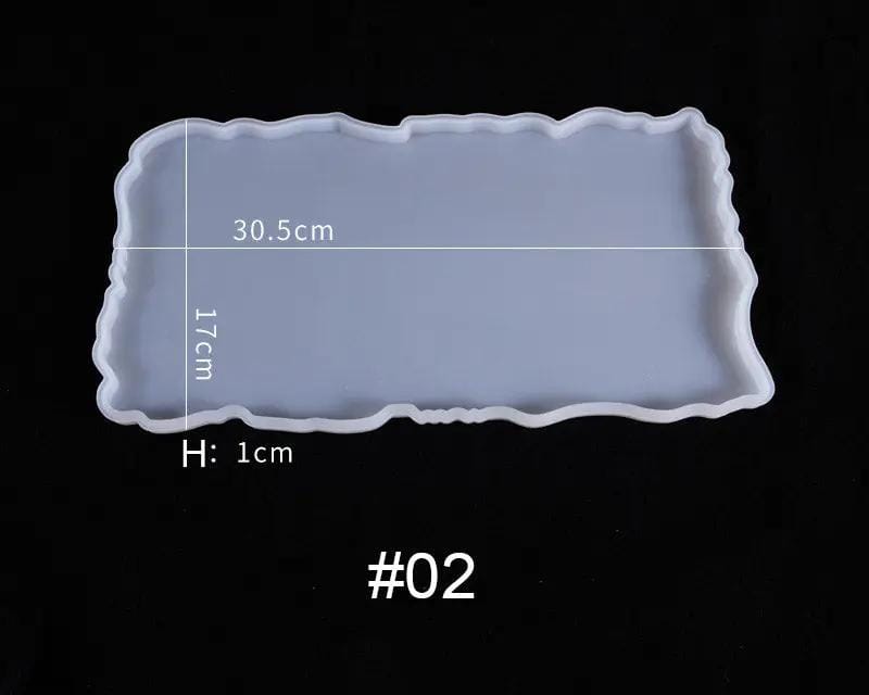 Fruit Tray Coaster Moulds Geode Agate Tray Serving Board Moulds – view 5