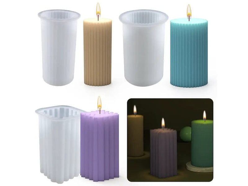 Candle Casting Mould with Resin, Cement, Candle - 03 – view 1