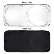 Large Silver Car Sunshade Foldable Double-Circle – view 2