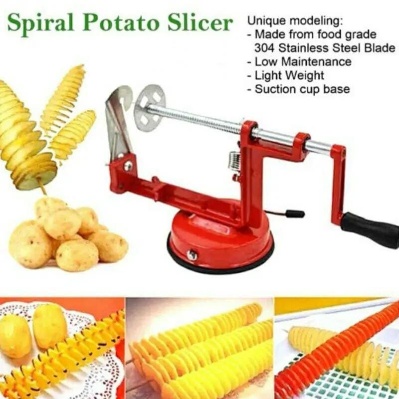 salelink.co.nz Unbranded Twisted Spiral Potato Slicer Cutter Twisted Spiral Potato Slicer Cutter | Action Outdoors NZ