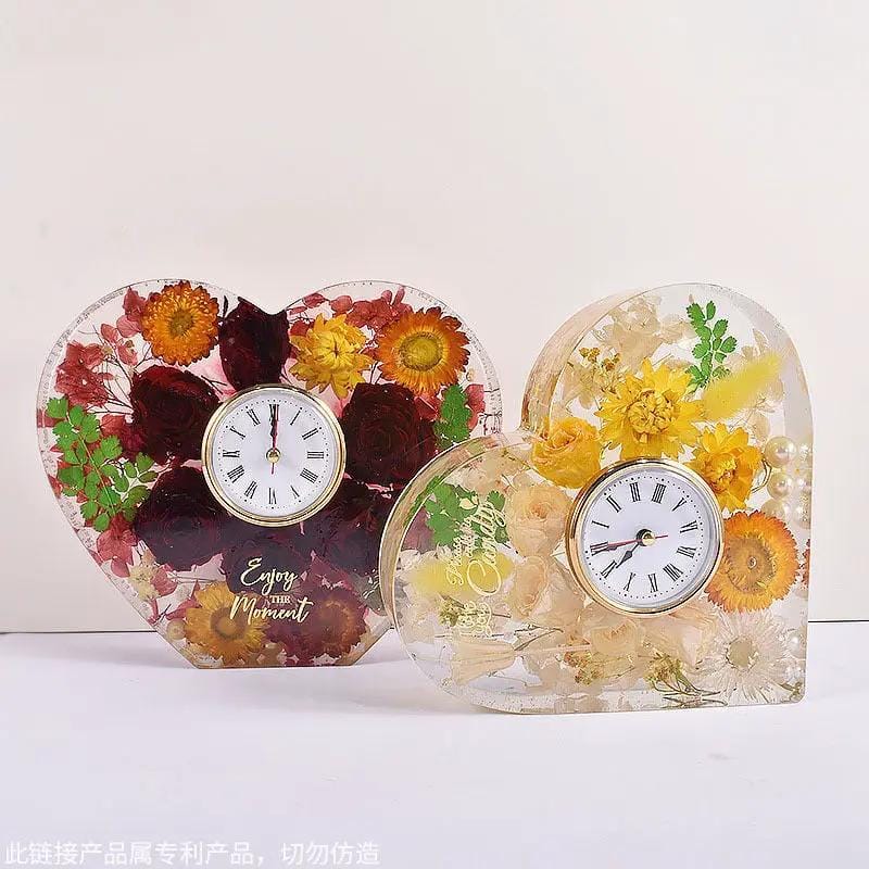 Resin Art NZ Moulds Heart Shape Clock Stand Moulds Heart Shape Clock Stand Moulds | NZ
