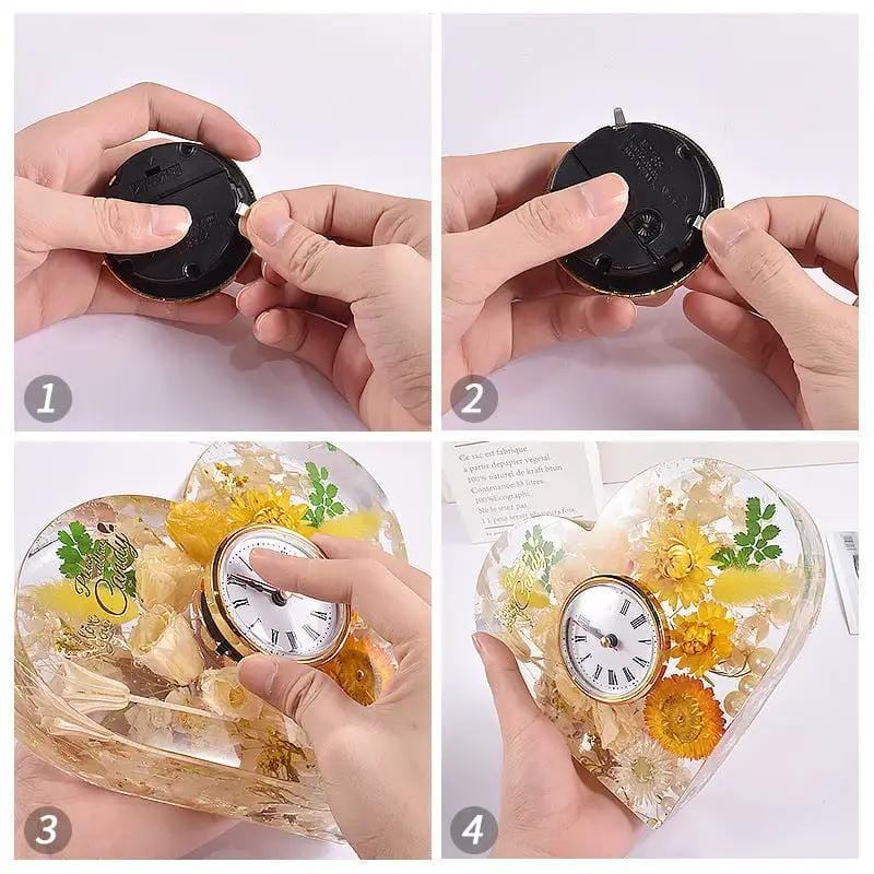 Resin Art NZ Moulds Heart Shape Clock Stand Moulds Heart Shape Clock Stand Moulds | NZ