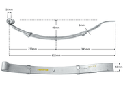Trojan Multi Leaf Spring Kit Short Series 50mm 750kg Per Pair Complete Trailer Suspension – view 2