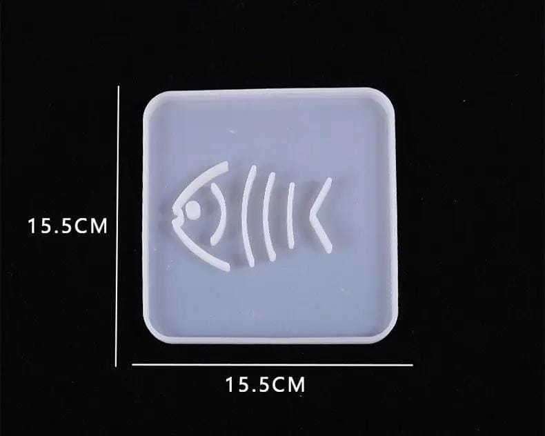 Resin Art NZ Moulds Coaster Moulds - Fish Bone Coaster Moulds - Fish Bone | NZ
