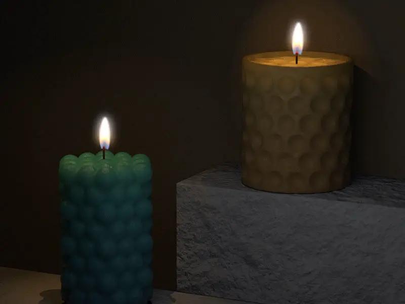 Candle Casting Mould with Resin, Cement, Candle - 04 – view 2