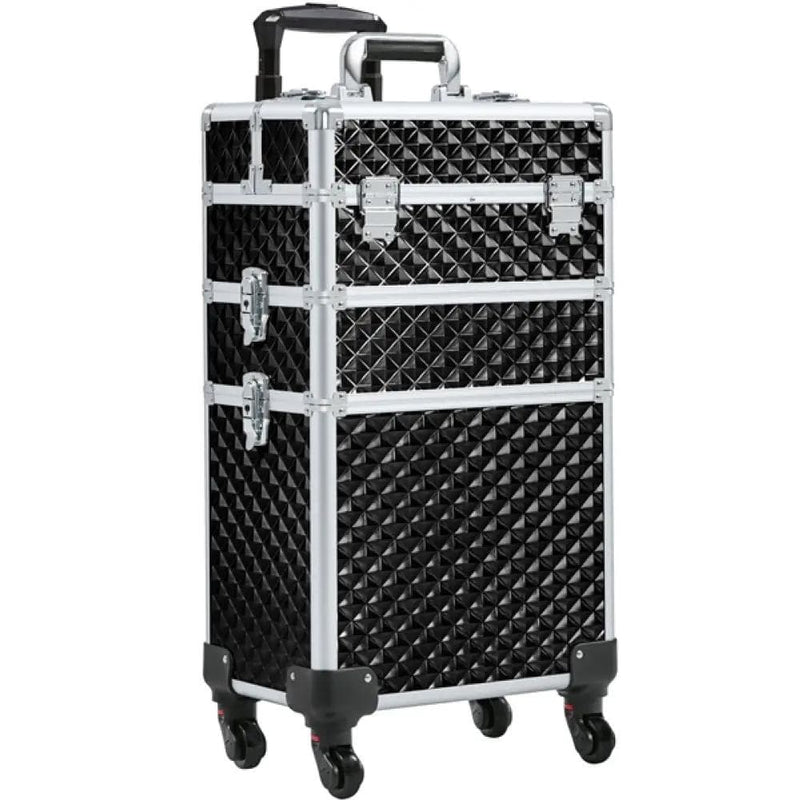 3-in-1 Rolling Makeup Train Case Portable Cosmetic Trolley – view 1
