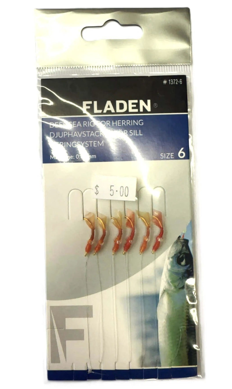Fladen Sabiki Pink sze 6 Hook Fladen Sabiki Orange Size 6 Hook Bait Rig