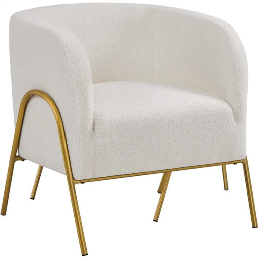 Contemporary Accent Armchair with Gold-tone Metal Legs by Yaheetech