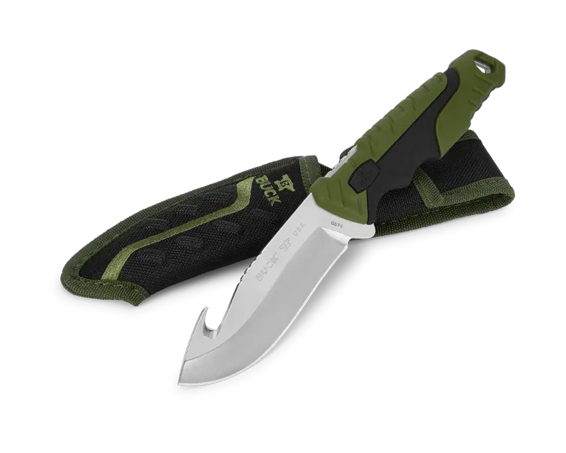 Buck Knives American Buck Knives Buck 657 Pursuit Large Guthook Buck 657 Pursuit Guthook Knife USA Made for Hunting