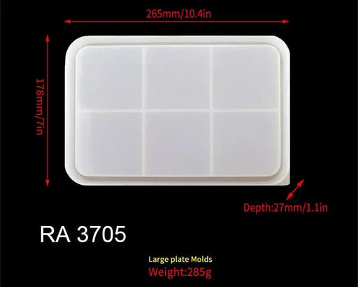 Plate Moulds - Large Tray Resin Mould, Craft Jewelry Making Tools Epoxy Mould Resin Mould Silicone Mould – view 1