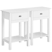 Yaheetech 2PCS High Quality Bedside End Table Storage Cabinet 2PCS High Quality Bedside End Table Storage Cabinet