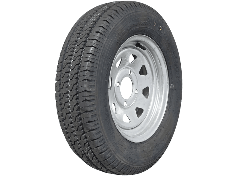 12 Inch Trailer Wheel And Tyre Assembly With Galvanised Rim 4x4 PCD
