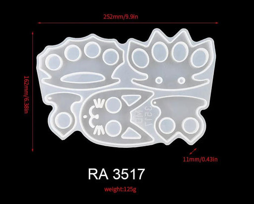 Self Defence Key Pendant Silicone Moulds for Resin Casting, Resin Keychain Silicone Moulds Epoxy Crystal Jewelry Making