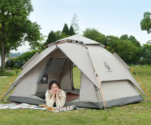 ECOTREK Double Layer Camping Tent Waterproof Pop-up Tent 3-4 Person DYLF94225 Double Layer Camping Tent Waterproof Pop-up Tent 3-4 Person DYLF94225