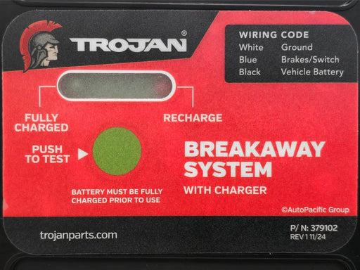 Trojan Breakaway Battery Kit for Trailers With Built In Charger and 5Ah Battery – view 2