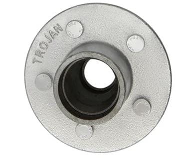 Trojan Hubs & Drums HUB 155MM5X41/2 X1/2 S/L Trojan 155mm Hub — 5×4½"×½" Stud Pattern Slimline | Action Outdoors NZ