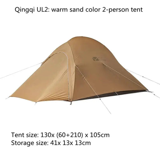 Portable Outdoor Camping Tent with Vestibule - 1-3 Person Double Layer Waterproof Tent | Aluminum Frame – view 2