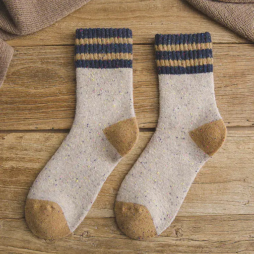 Thickened Warm Terry Wool Socks for Women - Brushed Striped Cozy Winter Socks – view 2