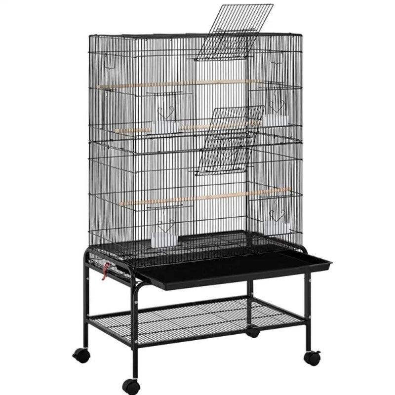 Yaheetech Large Parrot Cage Rolling Metal Bird Cage Large Parrot Cage Rolling Metal Bird Cage