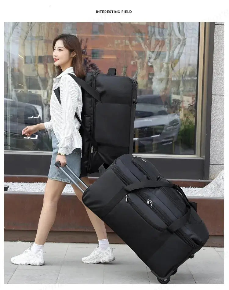 ECOTREK Storage Bag Expandable Rolling Checked-In Duffle Bag with Wheels CP1351 Expandable Rolling Checked-In Duffle Bag with Wheels CP1351