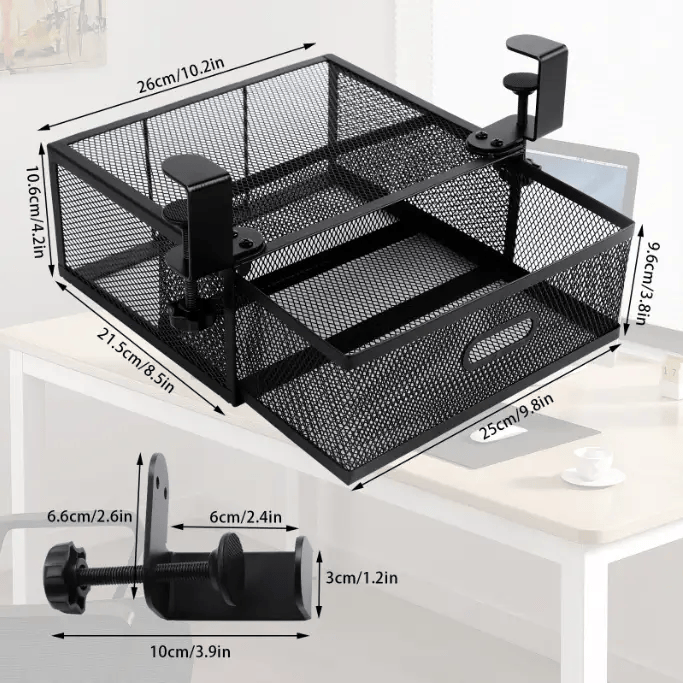 salelink.co.nz Unbranded Metal Under Desk Drawer Organizer Metal Under Desk Drawer Organizer | Action Outdoors NZ