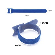 Habicare 10–1000PCS Nylon T-Type Hook & Loop Cable Ties 12x200mm Reusable Adjustable Wire Organizers 10–1000PCS Nylon T-Type Hook & Loop Cable Ties 12x200mm Reusable Adjustable Wire Organizers