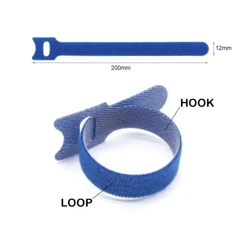 Habicare 10–1000PCS Nylon T-Type Hook & Loop Cable Ties 12x200mm Reusable Adjustable Wire Organizers 10–1000PCS Nylon T-Type Hook & Loop Cable Ties 12x200mm Reusable Adjustable Wire Organizers