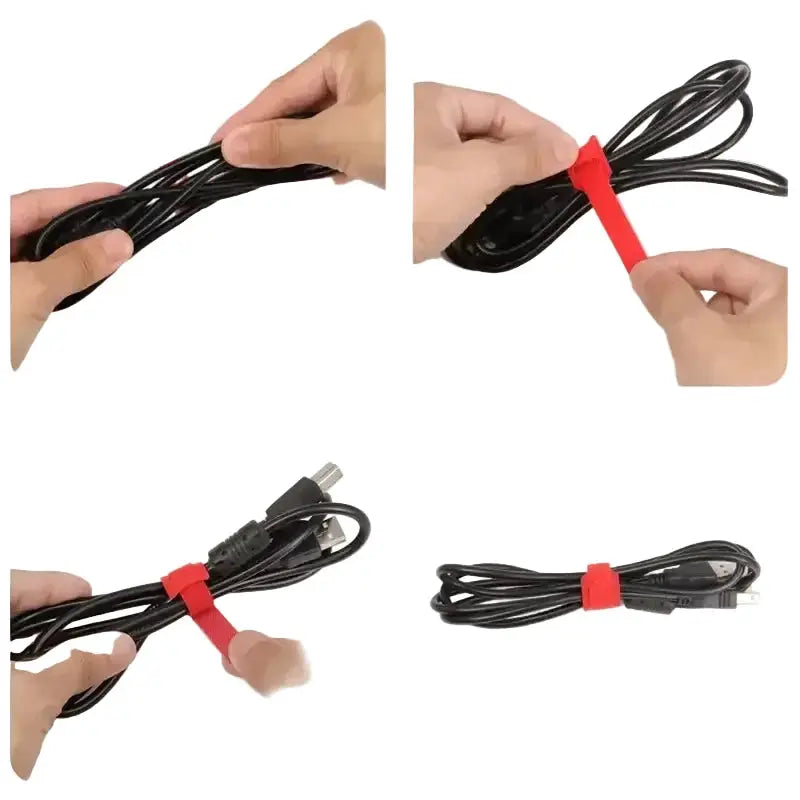 Habicare 10–1000PCS Nylon T-Type Hook & Loop Cable Ties 12x200mm Reusable Adjustable Wire Organizers 10–1000PCS Nylon T-Type Hook & Loop Cable Ties 12x200mm Reusable Adjustable Wire Organizers