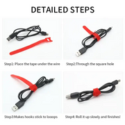 Habicare 10–1000PCS Nylon T-Type Hook & Loop Cable Ties 12x200mm Reusable Adjustable Wire Organizers 10–1000PCS Nylon T-Type Hook & Loop Cable Ties 12x200mm Reusable Adjustable Wire Organizers